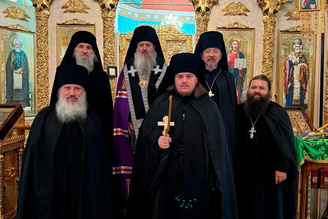 Bishop Chrysanf of Shymkent and Turkestan took monastic vows in the St. Nicholas Cathedral in the city of Shymkent