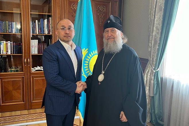 In Moscow, a meeting took place between the Head of the Kazakhstan Metropolitan District and the Ambassador of Kazakhstan to Russia A.D. Abaev