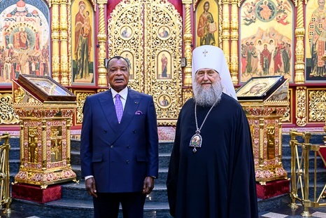 A meeting took place between the Head of the Orthodox Church of Kazakhstan and the President of the Republic of Congo, Denis Sassou Nguesso.