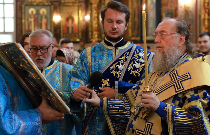 Vigil on the Eve of the Patronal Feast of the Dormition Cathedral in the Capital of Kazakhstan