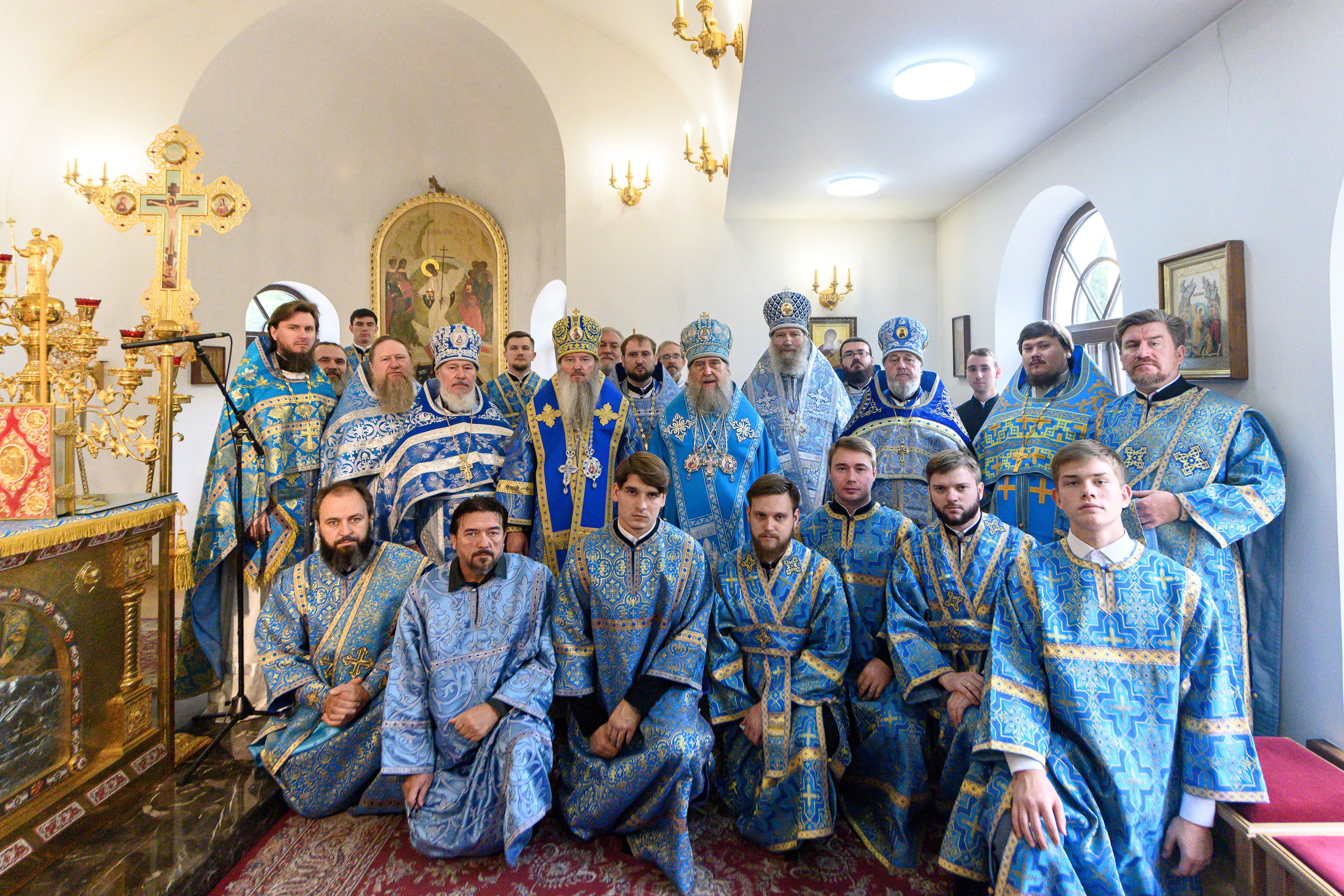 The End of the Feast of the Dormition of the Most Holy Theotokos. Metropolitan Alexander Celebrates Liturgy at the Adriano-Natalievsky Church in the Village of Otegen Batyr