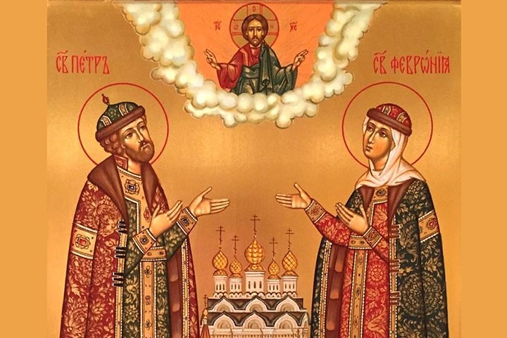 On Sunday Commemorating the Holy Princes Peter and Fevronia of Murom, Metropolitan Alexander Celebrated the Liturgy at the Representation of the Metropolitan District in Moscow