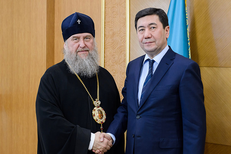 Congratulatory Message to Metropolitan Alexander on the 35th Anniversary of His Archpastoral Ministry from the Chairman of the Mazhilis of the Parliament of the Republic of Kazakhstan E.Zh. Koshanov