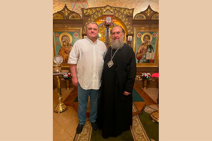 The Head of the Orthodox Church of Kazakhstan was congratulated on the 35th anniversary of his archpastoral service by the Chairman of the Commission on Healthcare of the Public Chamber of the Russian Federation, N.A. Daikhes