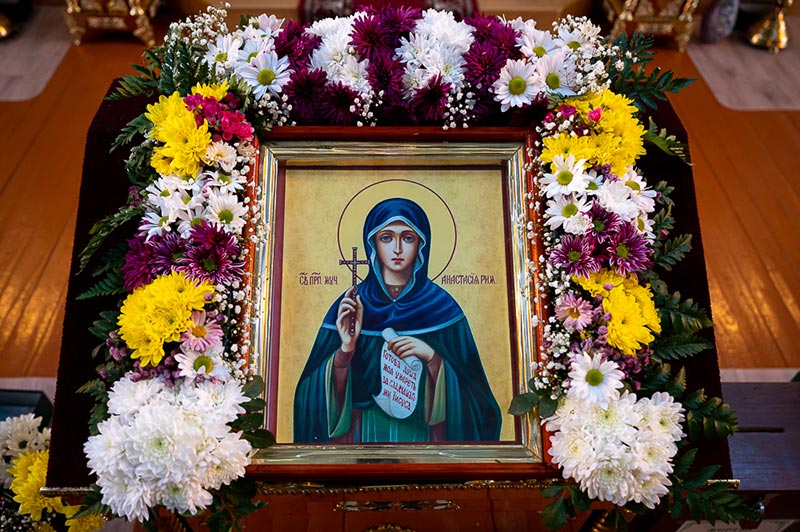 Commemoration Day of the Venerable Martyr Anastasia of Rome: Metropolitan Alexander Celebrates the Liturgy at the Representation Church of the Metropolis of Kazakhstan in Moscow