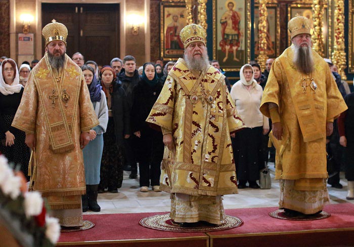 On the Day of the Leave-Taking of the Feast of the Entry of the Theotokos into the Temple, the Head of the Metropolis Celebrated the Divine Liturgy in the Main Cathedral of Astana