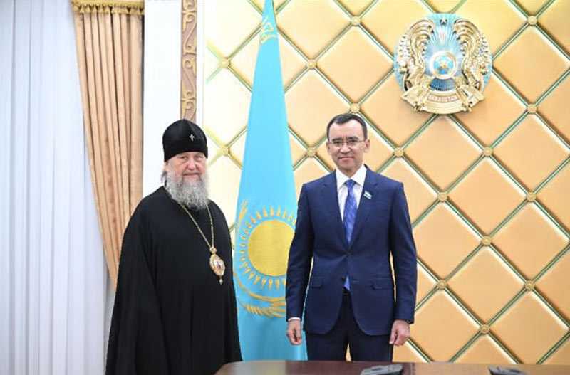 A Meeting Between Metropolitan Alexander of Astana and Kazakhstan and the Chairman of the Senate of the Parliament of the Republic of Kazakhstan M.S. Ashimbayev