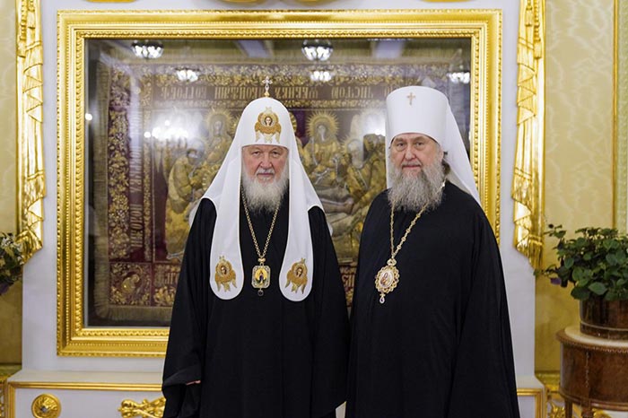 A working meeting was held between His Holiness Patriarch Kirill of Moscow and All Rus' and Metropolitan Alexander of Astana and Kazakhstan