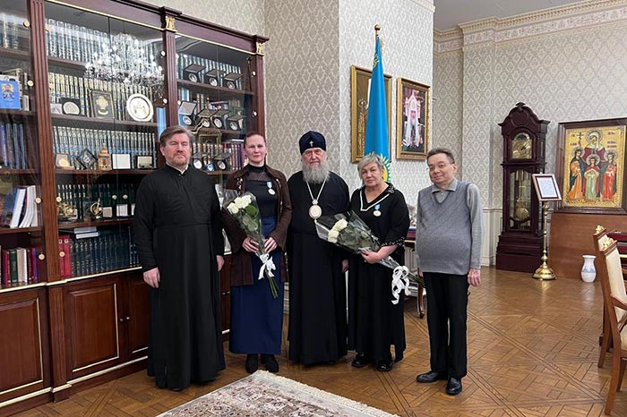 Metropolitan Alexander Presents Church Awards to Employees of the Almaty Diocese Marking Personal Milestones in 2024