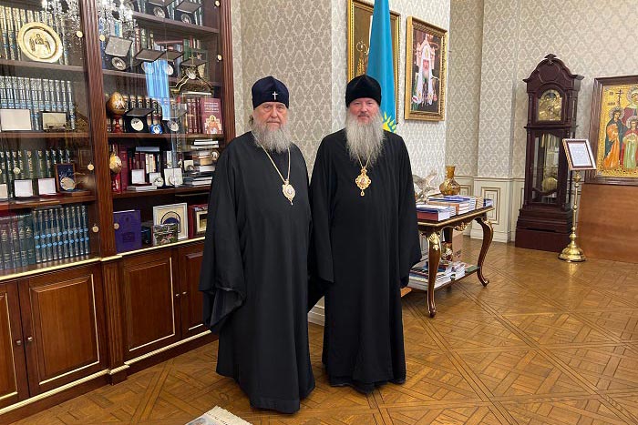 The head of the Orthodox Church of Kazakhstan held a working meeting with Bishop Chrysanthus of Chimkent and Turkestan