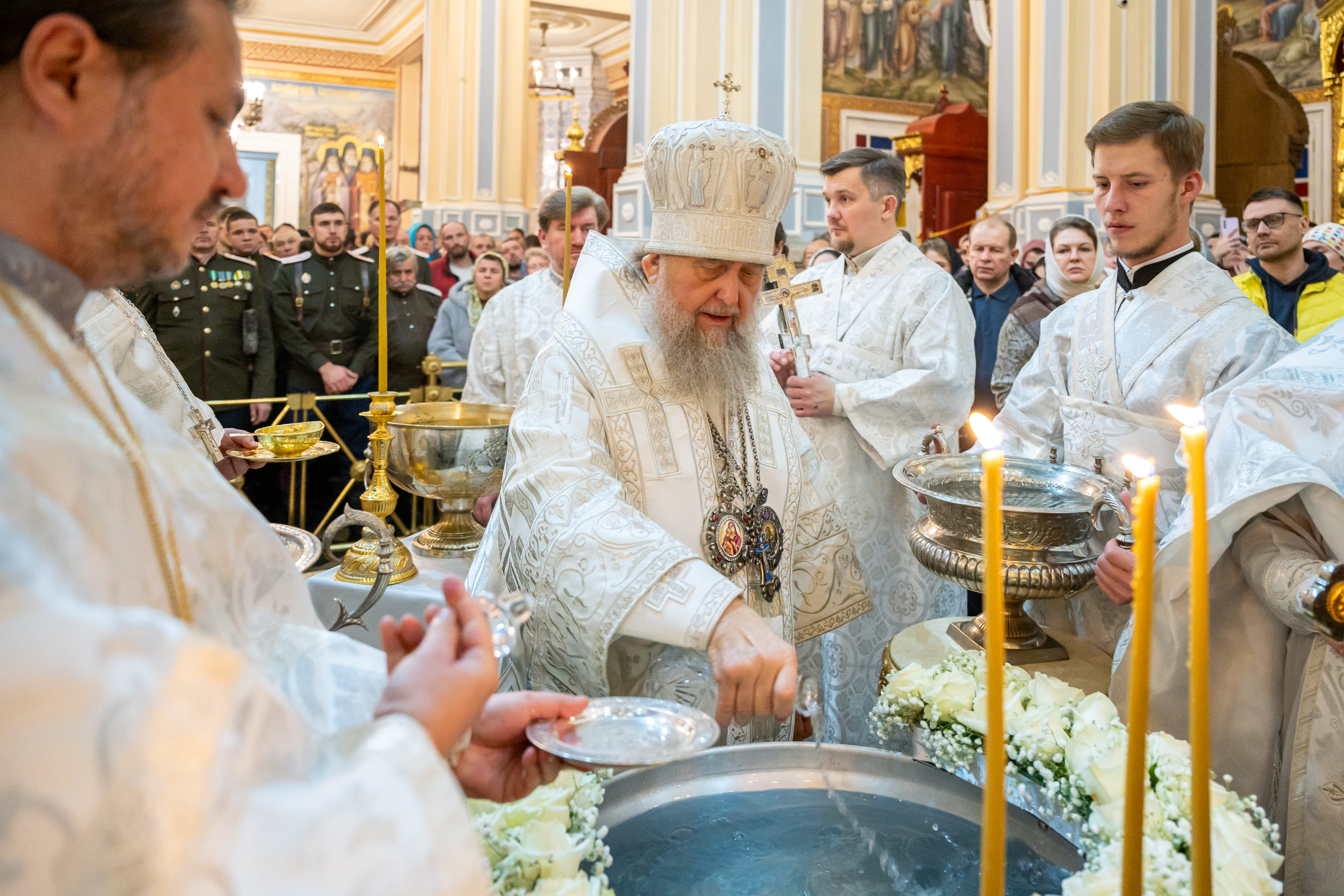 Feast of the Baptism of the Lord God and our Savior Jesus Christ. Metropolitan Alexander celebrated the Liturgy and the Great Blessing of Water in the Ascension Cathedral of Almaty