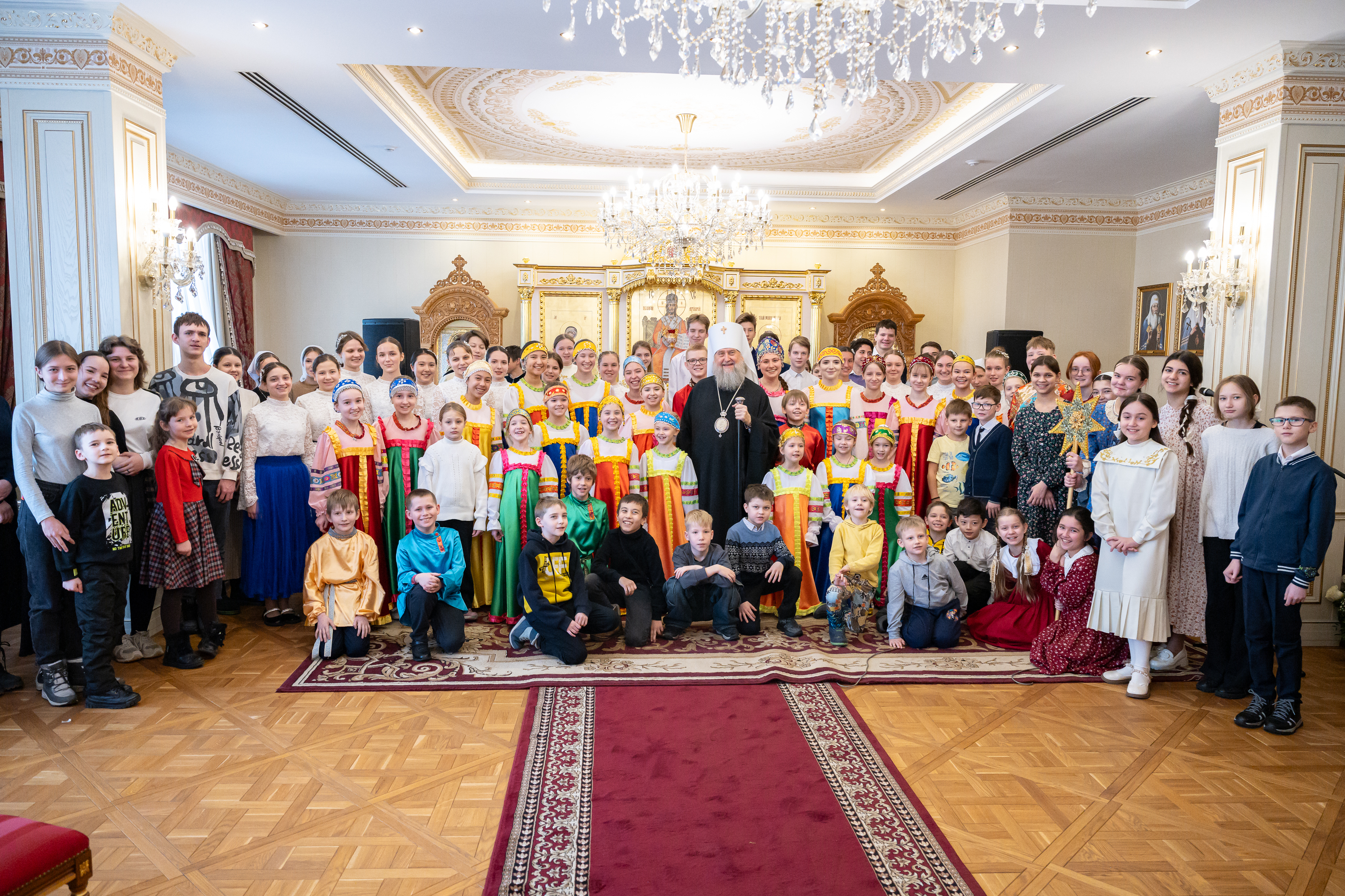 The Head of the Metropolitan District Congratulates Students of Almaty Parish Sunday Schools on the Christmas Holidays