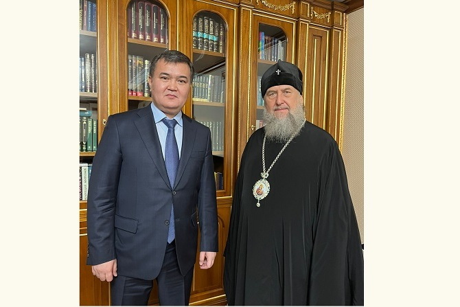 Состоялась встреча Главы Православной Церкви Казахстана с акимом столицы Ж.М. Касымбеком