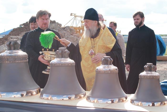 The Head of the Metropolis Consecrated Bells for the Church Under Construction in Astana