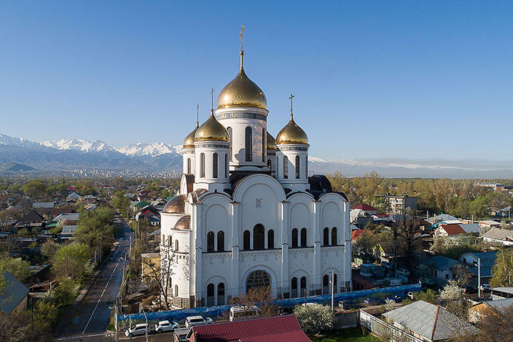 Head of the Metropolis celebrates the Divine Liturgy at the Church of the Synaxis of the Most Holy Theotokos in Almaty