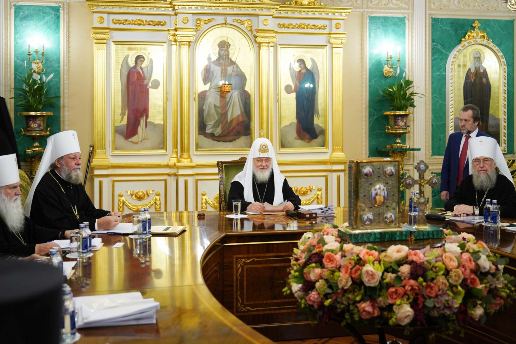 На заседании Священного Синода прозвучало сообщение Святейшего Патриарха Московского и всея Руси Кирилла о Первосвятительском визите в Республику Казахстан На заседании Священного Синода прозвучало сообщение Святейшего Патриарха Московского и всея Руси Кирилла о Первосвятительском визите в Республику Казахстан