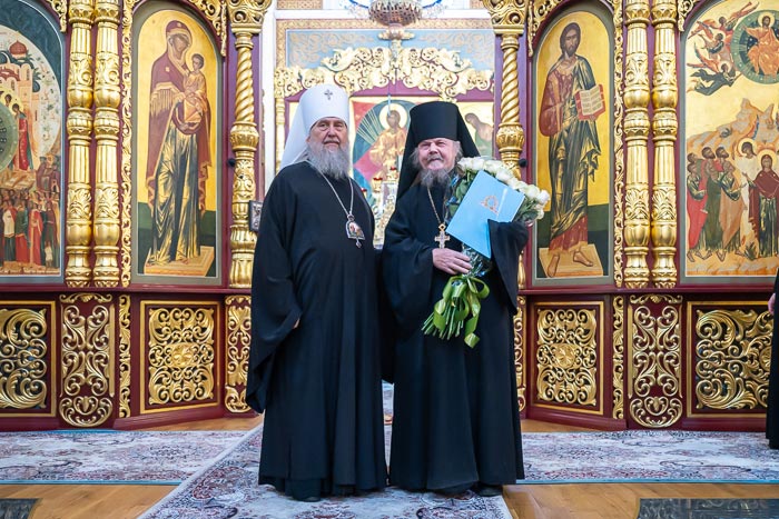 Митрополиттік округ Басшысы Алматы епархиясының рухани жетекшісі архимандрит Иоаннды (Сазонов) діни қызметкер ретінде тағайындалуының 40 жылдығымен құттықтады