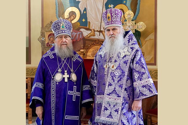 Metropolitan Alexander congratulated Archbishop Barsanuphius of Kokshetau and Akmola on the occasion of his 65th birthday