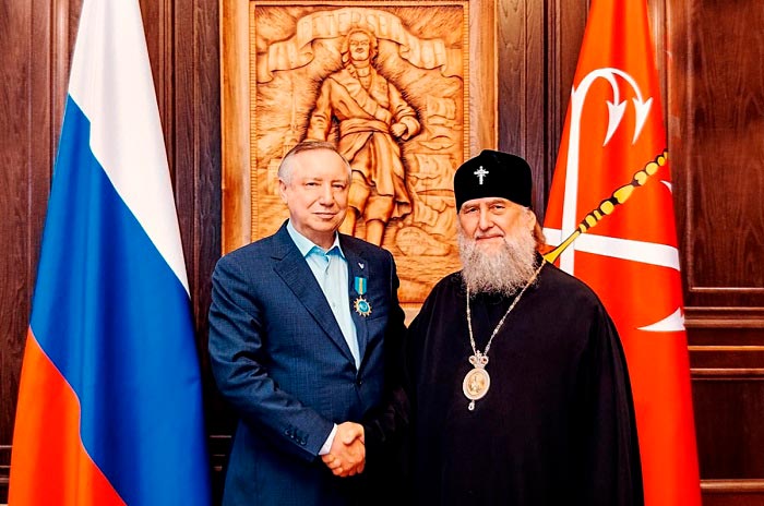 Head of the Orthodox Church of Kazakhstan Meets with Governor of St. Petersburg A.D. Beglov